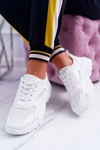 Sportowe Damskie Buty Gruba Podeszwa Białe HighStep