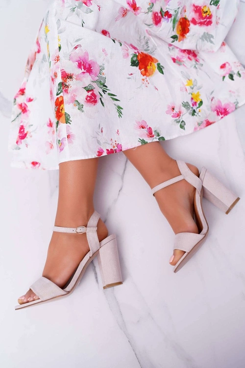 Sandały Damskie Zamszowe Beżowe Baloo