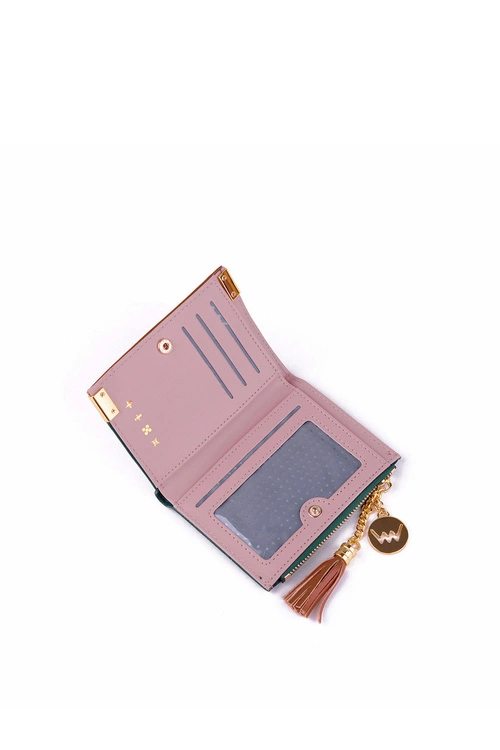 Mały Skórzany Portfel Niebiesko-Brązowy Calyp