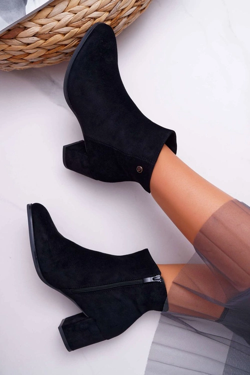 Botki Damskie Na Obcasie Sergio Leone Czarne BT520