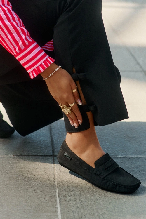 Zamszowe Mokasyny Damskie Big Star RR274948 Czarne