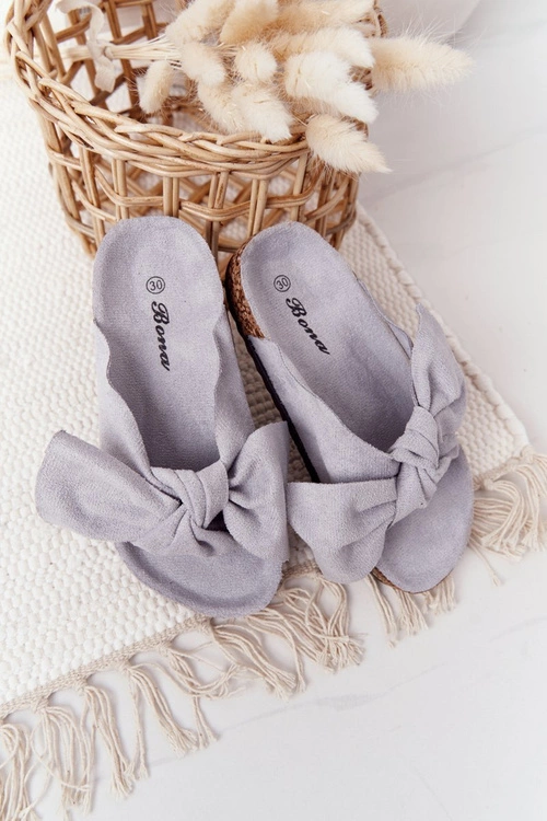 Dziecięce Klapki Na Korku Szare Little Wendy