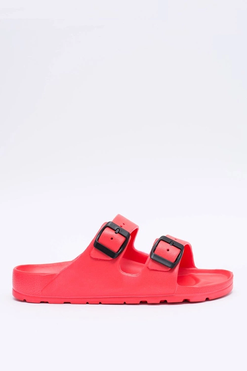 Klapki Damskie Lekkie Ogrodowe Czerwone