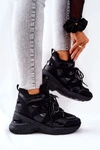 Sportowe Buty Na Koturnie Czarne Hesane
