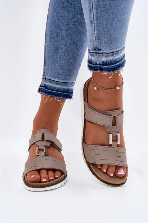 Klapki Damskie Na Koturnie Inblu CN0007GU Beżowe