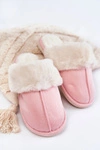 Damskie Gładkie Papcie Z Futerkiem Różowe Morisea