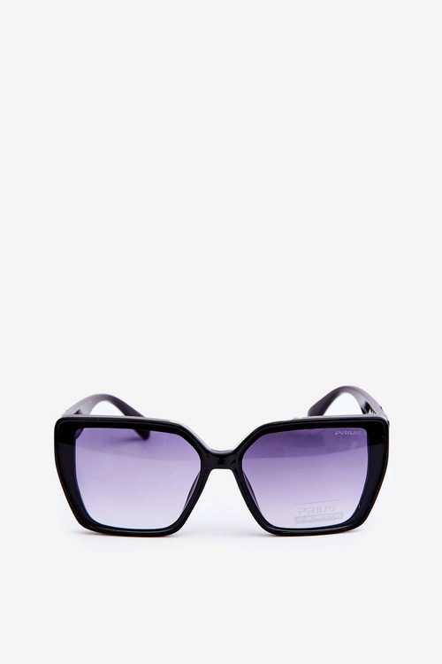 Okulary Przeciwsłoneczne Damskie Z Ozdobnym Detalem UV400 Czarne