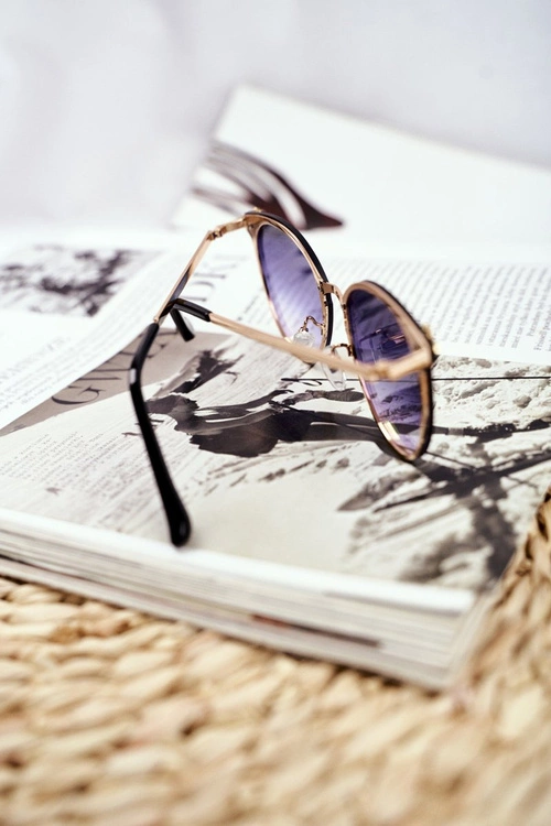 Okulary Przeciwsłoneczne Prius PRE-17 Złote Różowe Szkła Lustrzane Owad