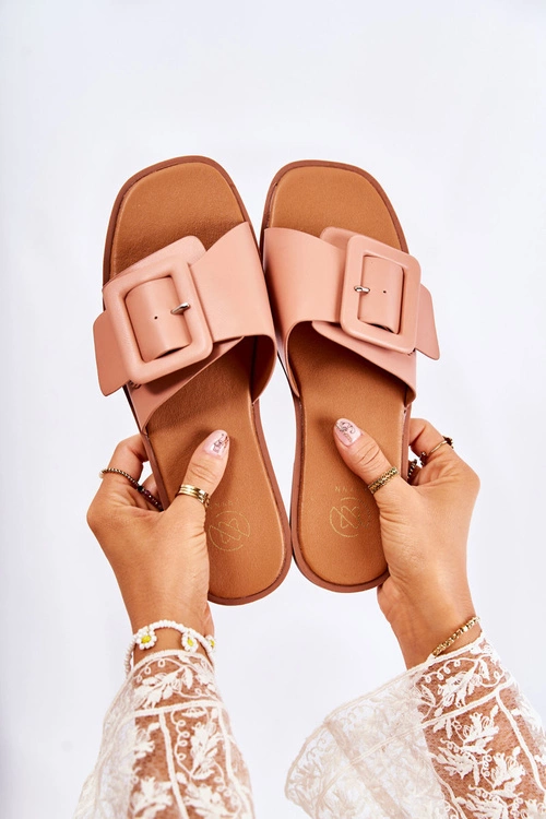 Damskie Modne Klapki Na Lato Różowe Sylvia