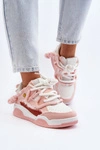 Damskie Sneakersy Z Grubym Sznurowaniem Różowe Miatora