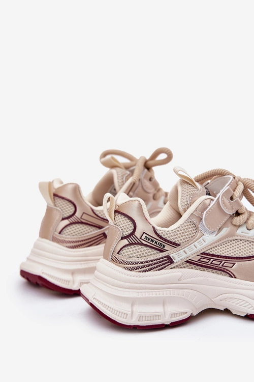 Sneakersy Dziecięce Na Grubej Podeszwie Złote Xairana