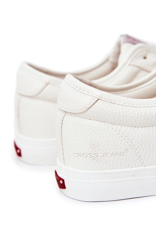Męskie Skórzane Trampki Cross Jeans JJ1R4023C Białe