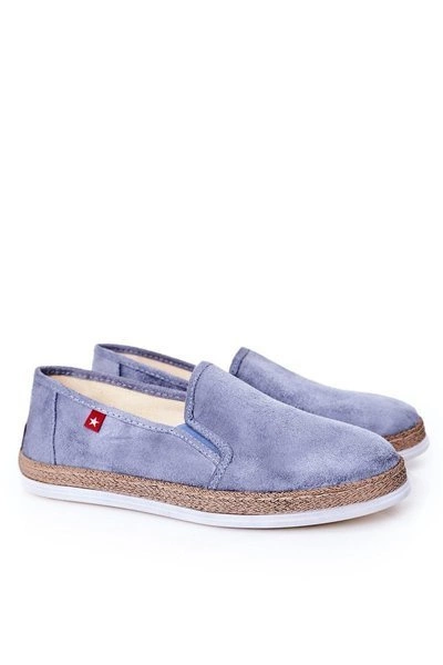 Męskie Zamszowe Espadryle Big Star HH176004 Niebieskie