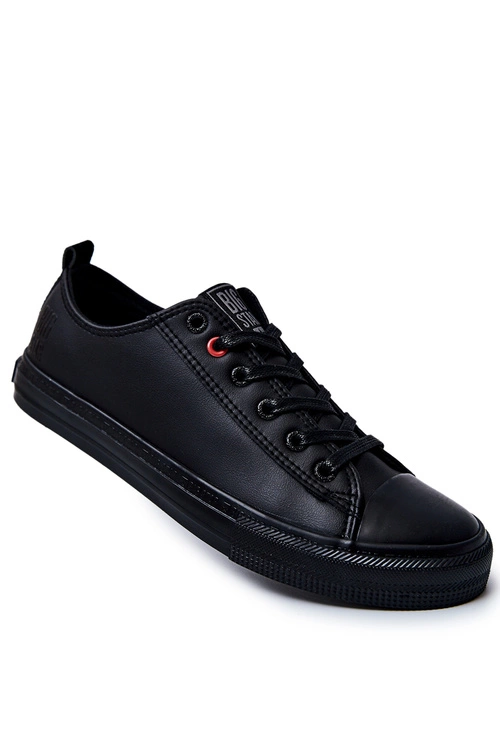 Męskie Skórzane Trampki BIG STAR JJ174005 Czarne
