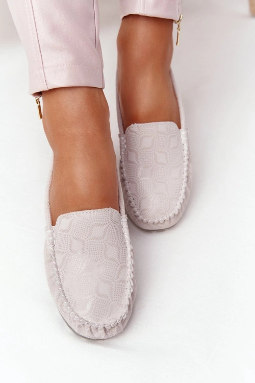 Skórzane Mokasyny RIO FLORE Eco-Friendly Beżowe