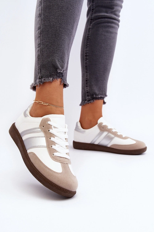 Damskie Niskie Buty Sportowe Sneakersy Białe Cafala