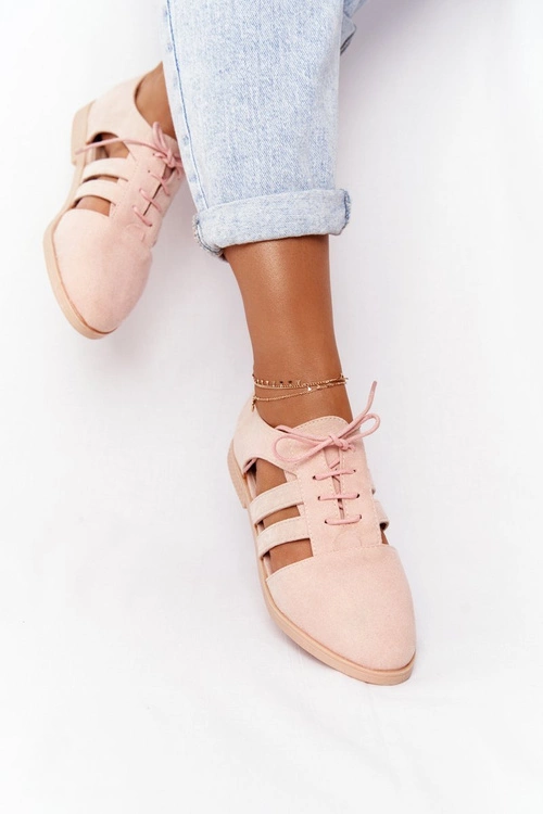 Damskie Półbuty Z Wycięciami Różowe Lu Boo