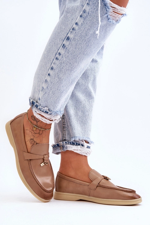 Klasyczne Mokasyny Damskie Brązowe Cortez