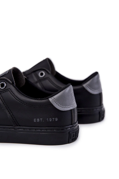 Skórzane Męskie Tenisówki Big Star JJ174108 Czarne