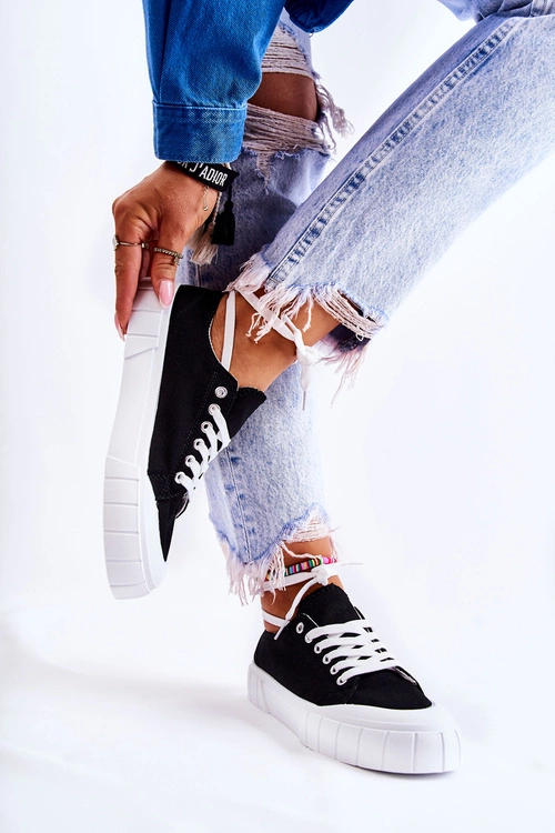 Wspieraj WOŚP Damskie Czarne Trampki Comes