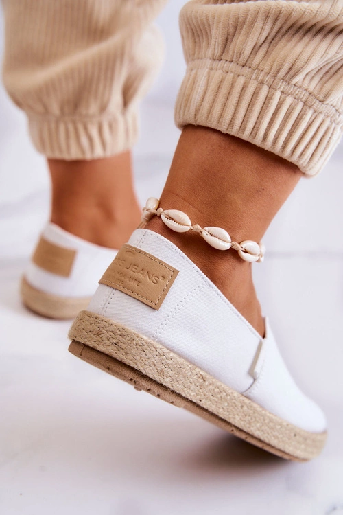 Modne Damskie Espadryle Cross Jeans JJ2R4001C Białe