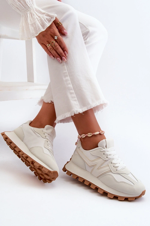 Sneakersy Buty Sportowe Damskie Białe Kalelia