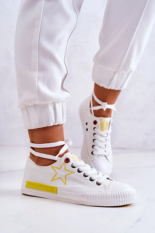 Damskie Niskie Trampki BIG STAR JJ274384 Białe