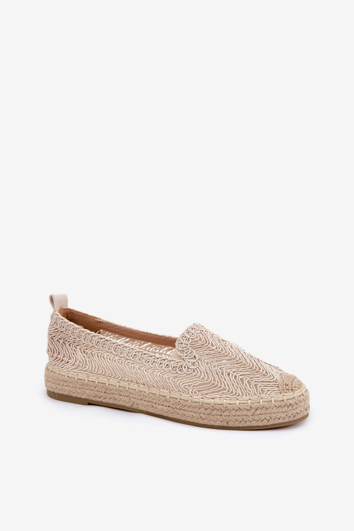 Espadryle Damskie Na Platformie Vinceza 17392 Beżowe