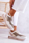 Damskie Buty Sportowe Sneakersy Biało-Złote Bourne