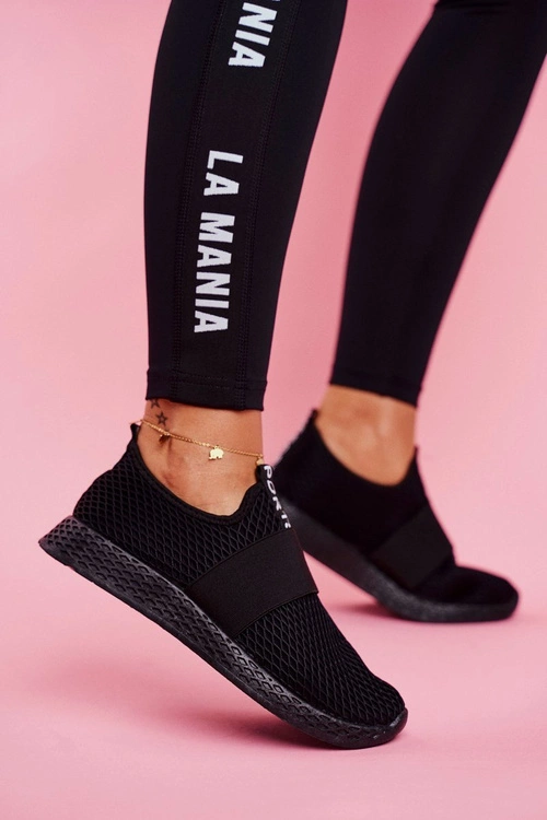 Damskie Sportowe Obuwie Wsuwane Lekkie Czarne La Fiesta