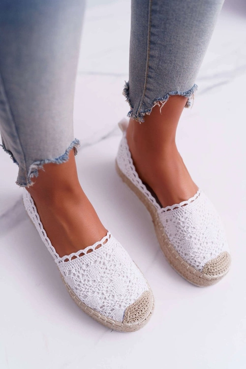 Espadryle Damskie Koronkowe Białe Lovely Haven