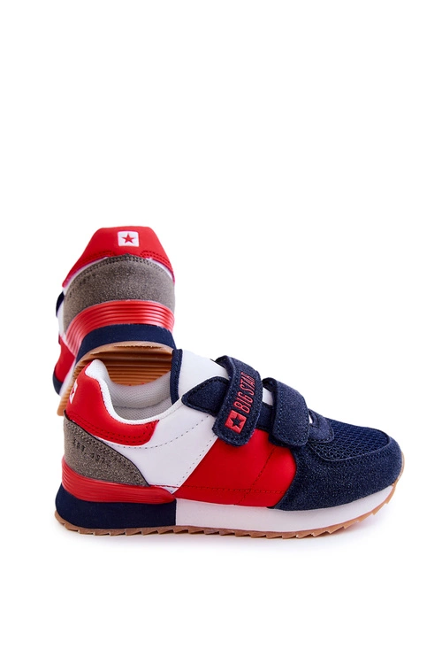 Dziecięce Sportowe Buty Memory Foam Big Star JJ374256 Granatowo-Czerwone