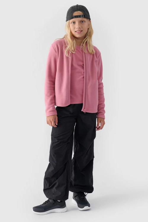 Dziewczęcy Polar Ze Stójką Slim 4F 4FJWMM00TFLEF261-56S Różowy