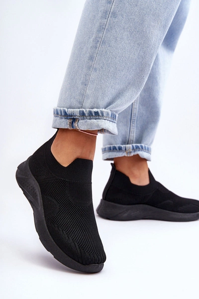 Damskie Wsuwane Buty Sportowe Czarne Claris