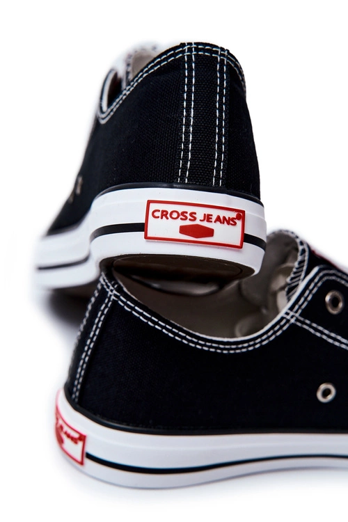 Męskie Klasyczne Trampki Cross Jeans JJ1R4003C Czarne