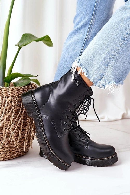 Damskie Ocieplane Workery Big Star II274105 Czarne