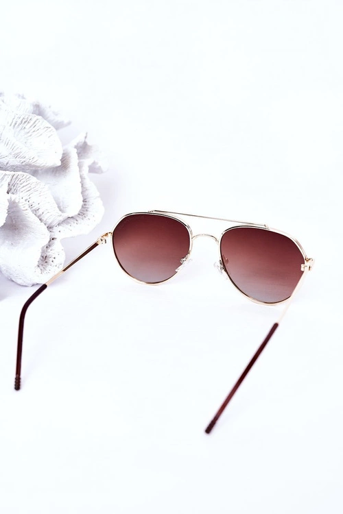 Okulary Przeciwsłoneczne Aviatory Z Polaryzacją Brązowe