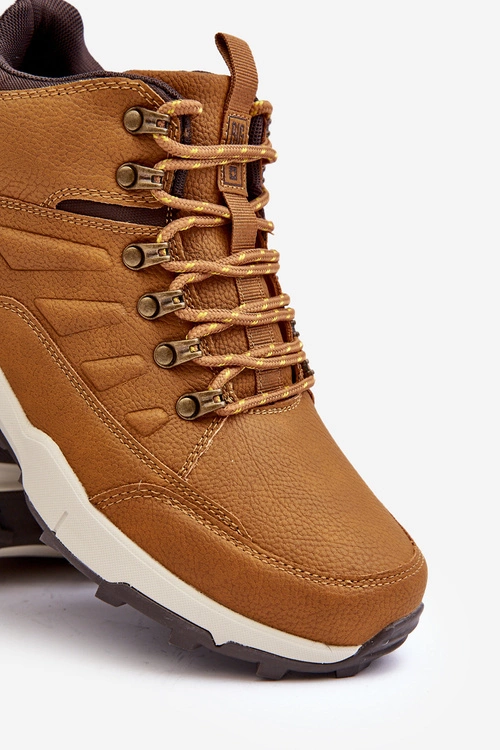 Ocieplane Sneakersy Męskie Brązowe Big Star MM174158