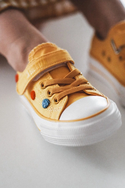 Dziecięce Trampki Na Rzep BIG STAR JJ374056 Żółte