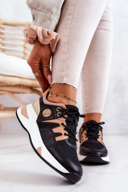 Sportowe Buty Sneakersy Czarne Imperio