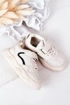 Dziecięce Sportowe Buty Sneakersy Beżowe Runner