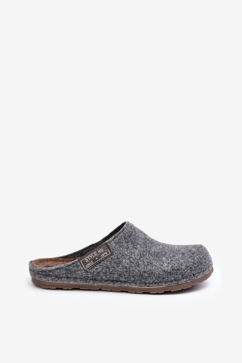 Męskie Obuwie Domowe Kapcie Inblu CR000015 Szare