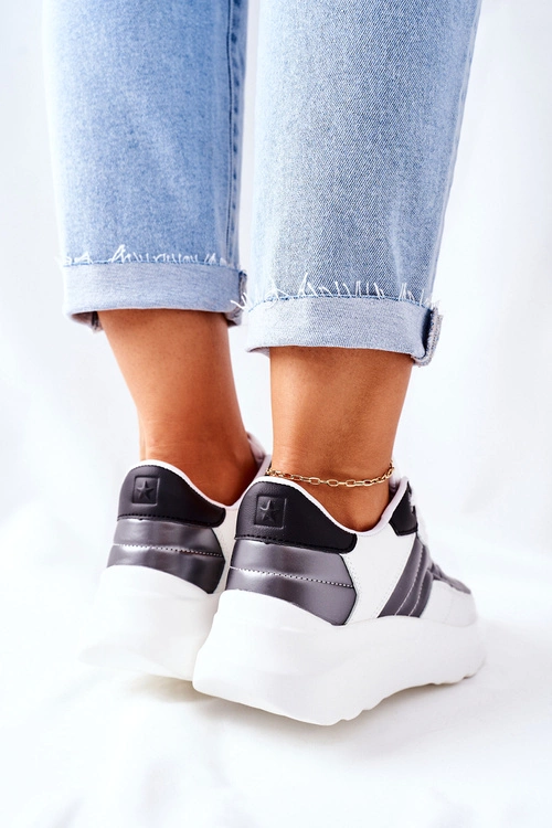 Damskie Sportowe Buty Memory Foam Big Star II274335 Białe