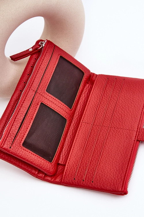 Damski Pojemny Portfel Czerwony Aenima