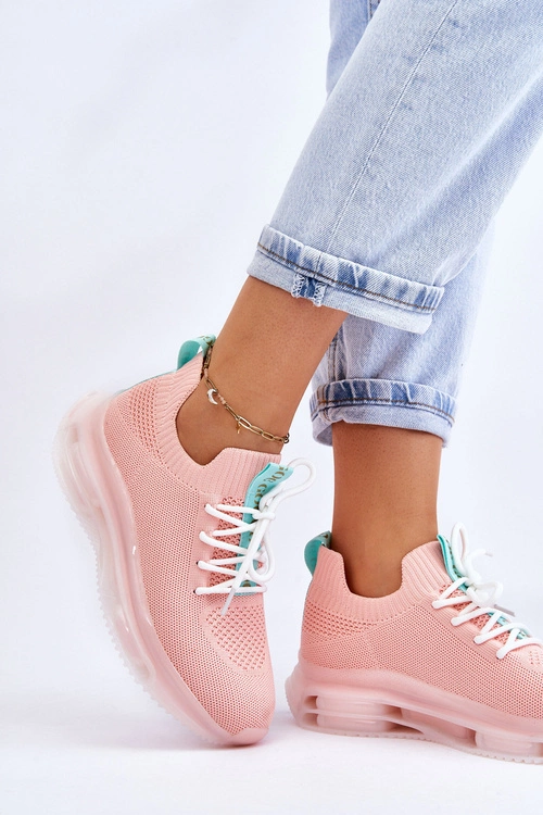 Damskie Wsuwane Skarpetkowe Buty GOE JJ2N4081 Jasnoróżowe