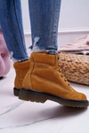 Damskie Botki Trapery Big Star Camel EE274013