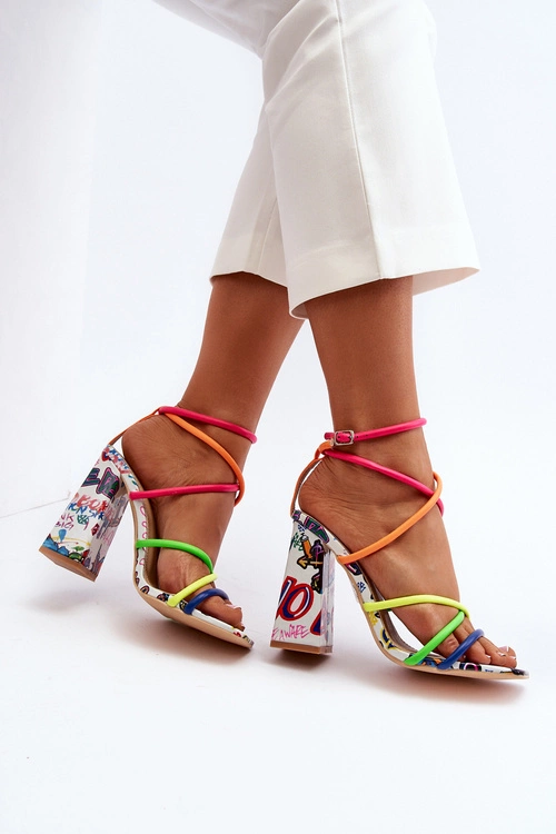 Modne Sandały Na Obcasie Multikolor Josette