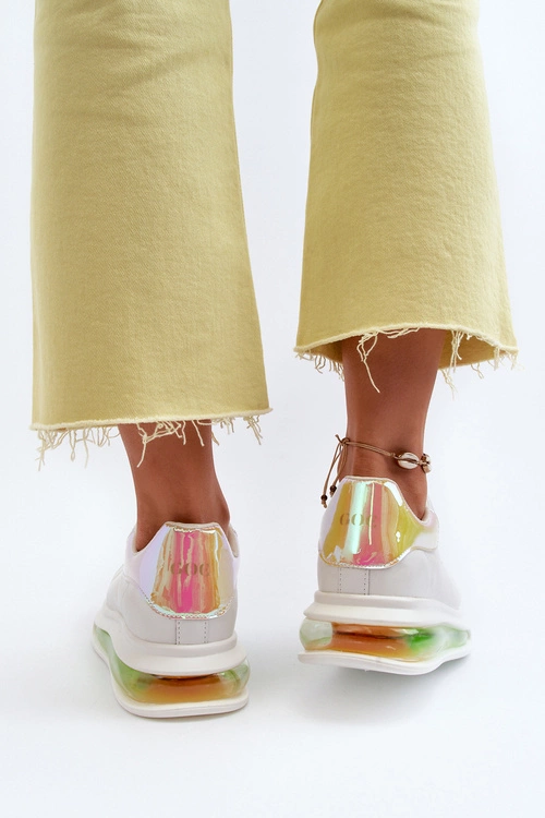 Sneakersy Damskie Skórzane GOE NN2N4029 Białe