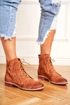 Botki Damskie Skórzane Trzewiki Maciejka Brązowe 04468-29