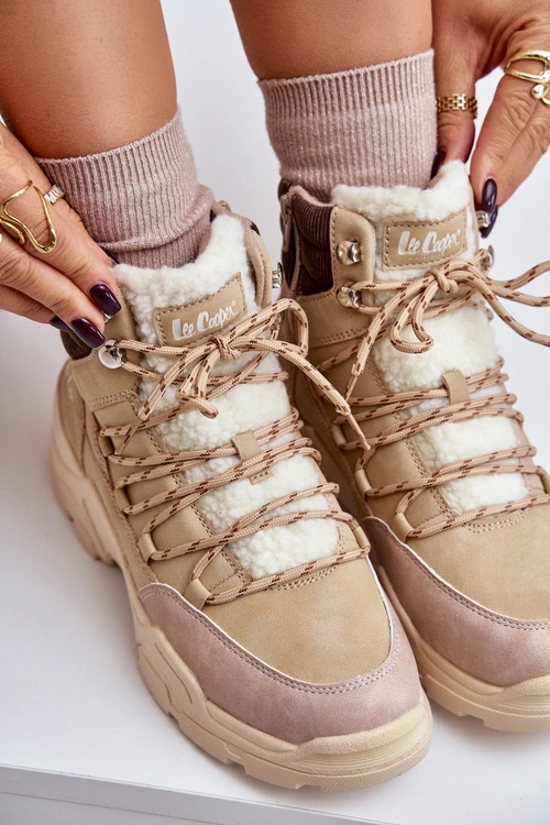 Ocieplane Trapery Damskie Lee Cooper LCJ-24-03-3059L Beżowe